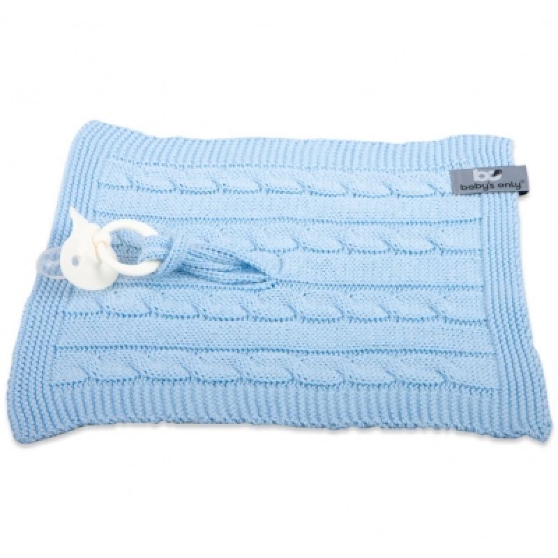Attache sucette Cable Uni bleu ciel Baby's Only