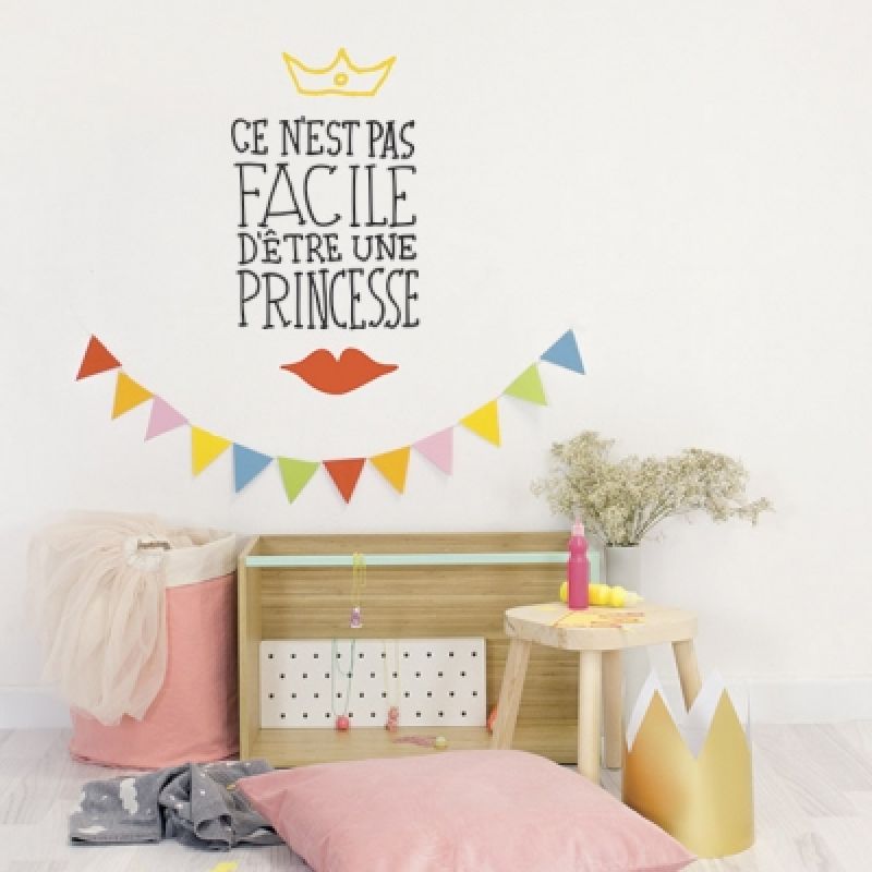 Stickers muraux Pas facile d'être une princesse Chispum