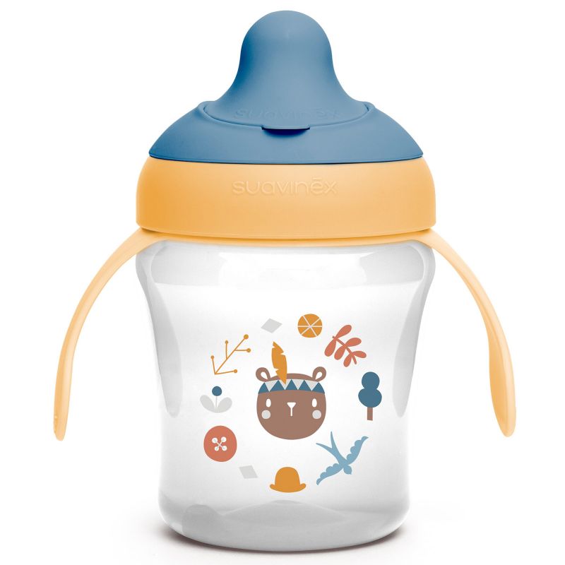 Tasse à bec Into the forest jaune (200ml) Suavinex