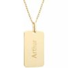 Collier chaîne Grande plaque personnalisable (plaqué or) Petits trésors Produit 1