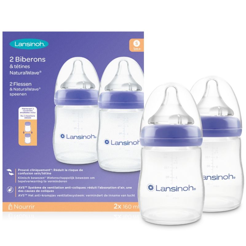 Lot de 2 biberons et tétines Natural Wave® spécial allaitement (160 ml) - Reconditionné Lansinoh Produit 2