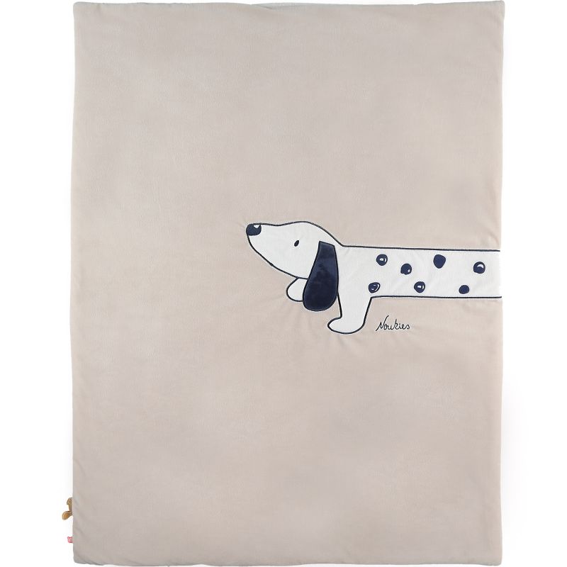 Couverture en veloudoux  beige Aston & Jack (75 x 100 cm) Noukie's
