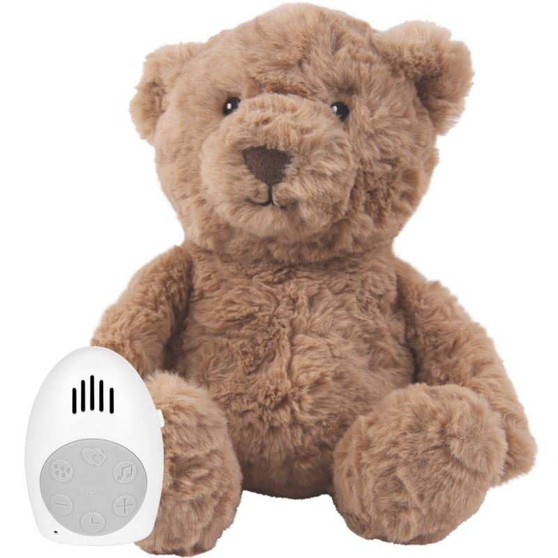 Peluche bruit blanc Lou l'ours marron (24 cm) FLOW