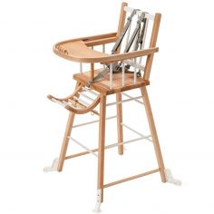 Chaise haute traditionnelle André hybride blanc - Combelle