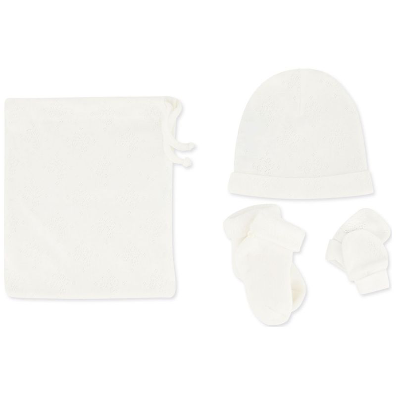 kit naissance bonnet chaussettes mouffles en coton bio Tartine et Chocolat Produit 1