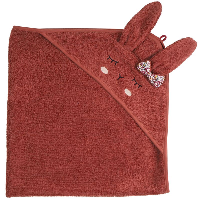 Cape de bain Lapin rouille (80 x 80 cm) Kikadu