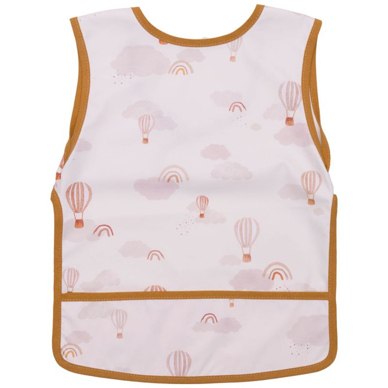Bavoir intégral en tissu imperméable souple montgolfières crème et camel BB & Co Produit 1