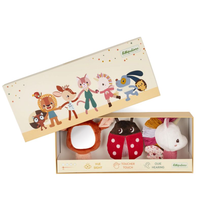 Set de découvertes sensorielles Lena (3 pièces) Lilliputiens Packaging 3