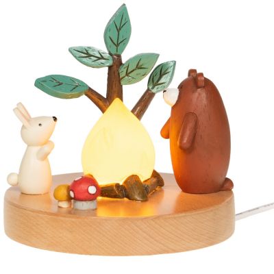 Veilleuse à brancher feu de camp (12 cm)