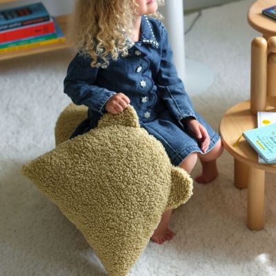 Coussin ours Matcha molletonné