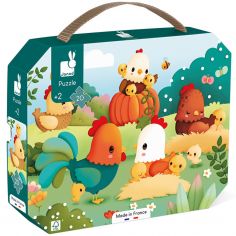 Puzzle Bienvenue à la basse-cour (20 pièces) - Janod 