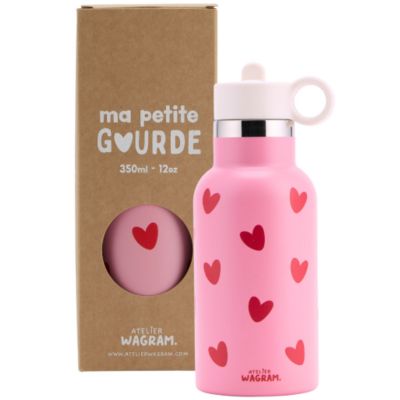 Gourde isotherme Coeurs Rouges (350 ml) Atelier Wagram