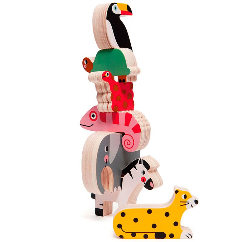 Jeu à empiler Jungle en bois Petit Monkey