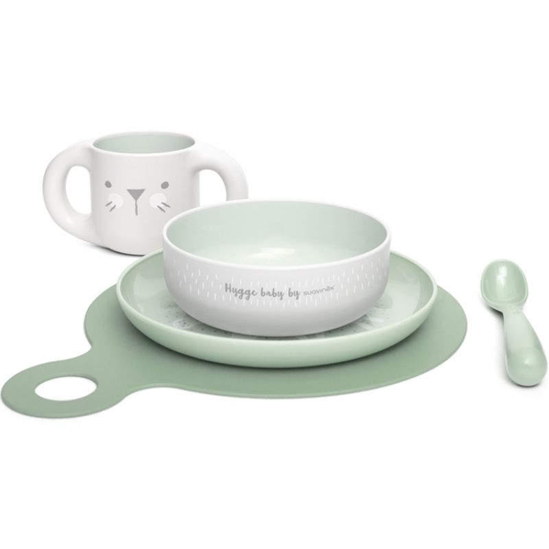 Coffret repas Hygge Baby lapin vert (5 pièces) Suavinex