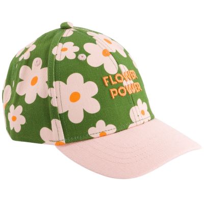Casquette enfant Flower Power vert (9-24 mois)