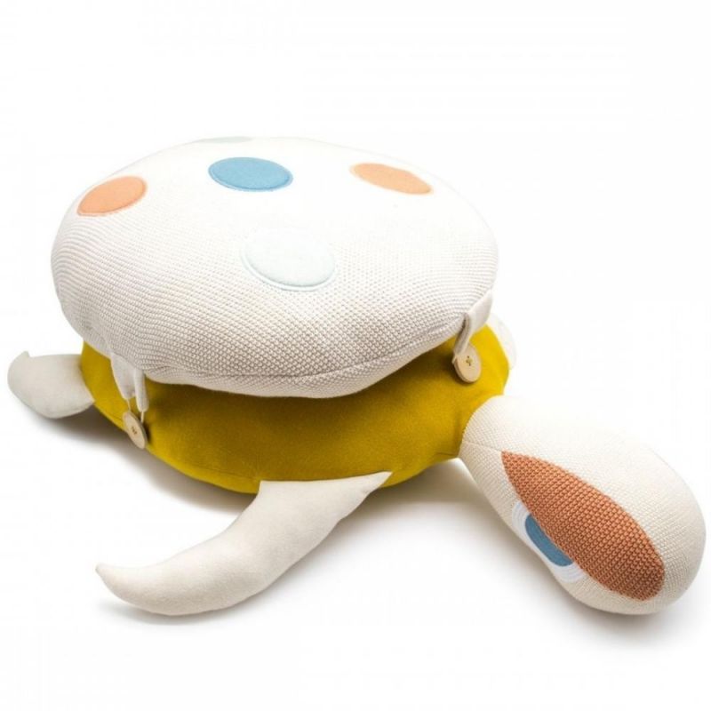 Coussin 2 en 1 tortue écrue (106 x 42 cm) L'oiseau bateau