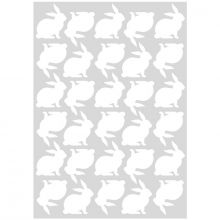 Stickers lapins blanc (29,7 x 42 cm)  par Lilipinso