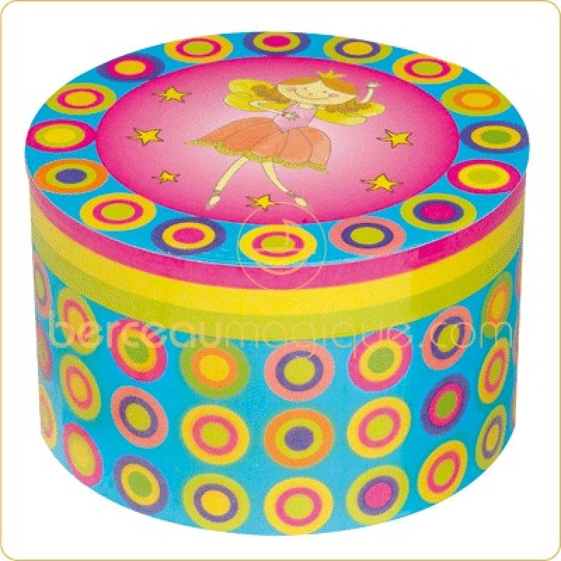 Boîte à musique ronde fée et bulles Trousselier