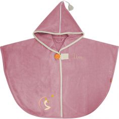 Cape de bain cygne vieux rose personnalisable (0-5 ans) - L'oiseau bateau