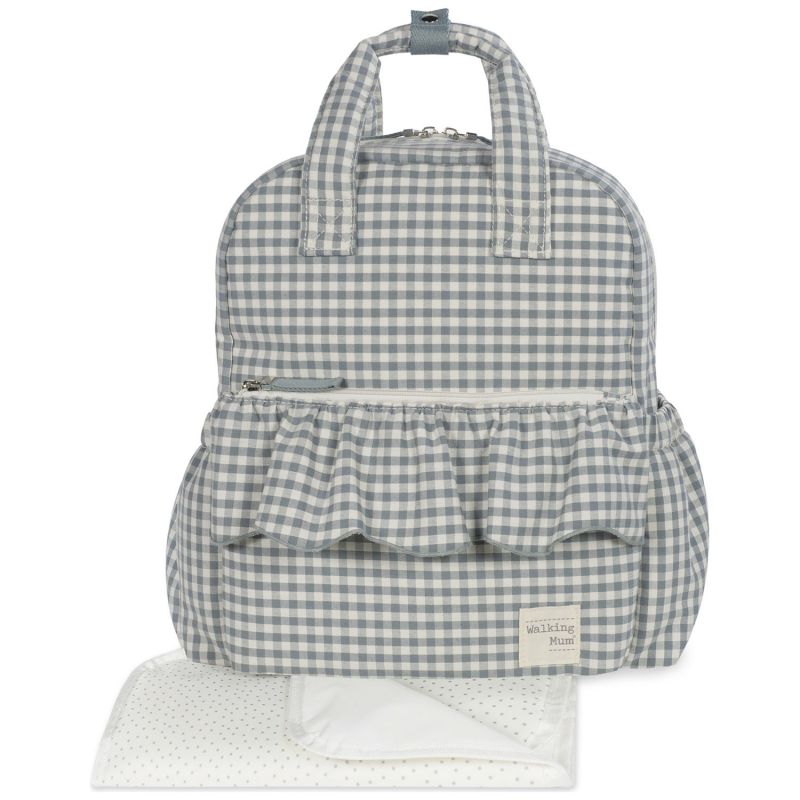 Sac à dos à langer Praliné Vichy Matcha Walking Mum Produit 1