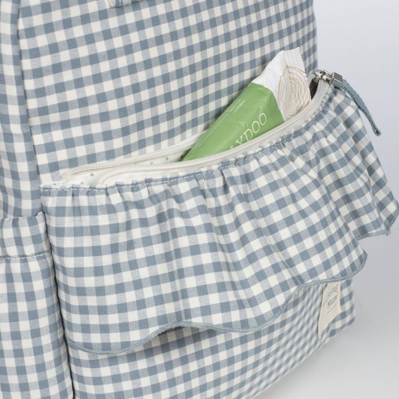 Sac à dos à langer Praliné Vichy Matcha Walking Mum Ambiance 9