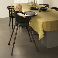 Chaise haute évolutive Ultimo 3 Luxe Black-Walnut