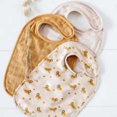 Lot de 3 bavoirs Lively Lion