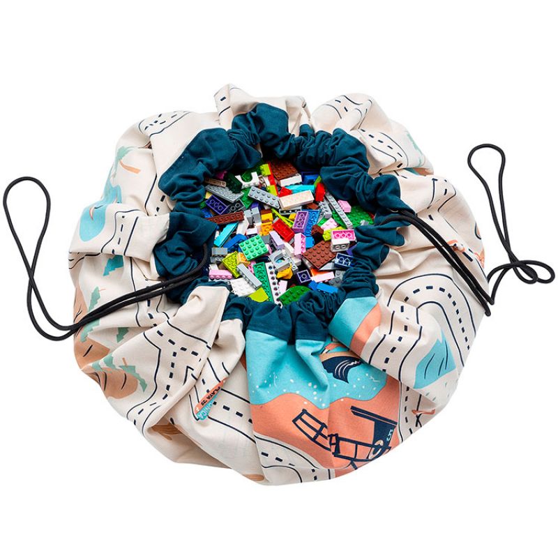 Sac à jouets 2 en 1 Print LA Roadmap Play&Go