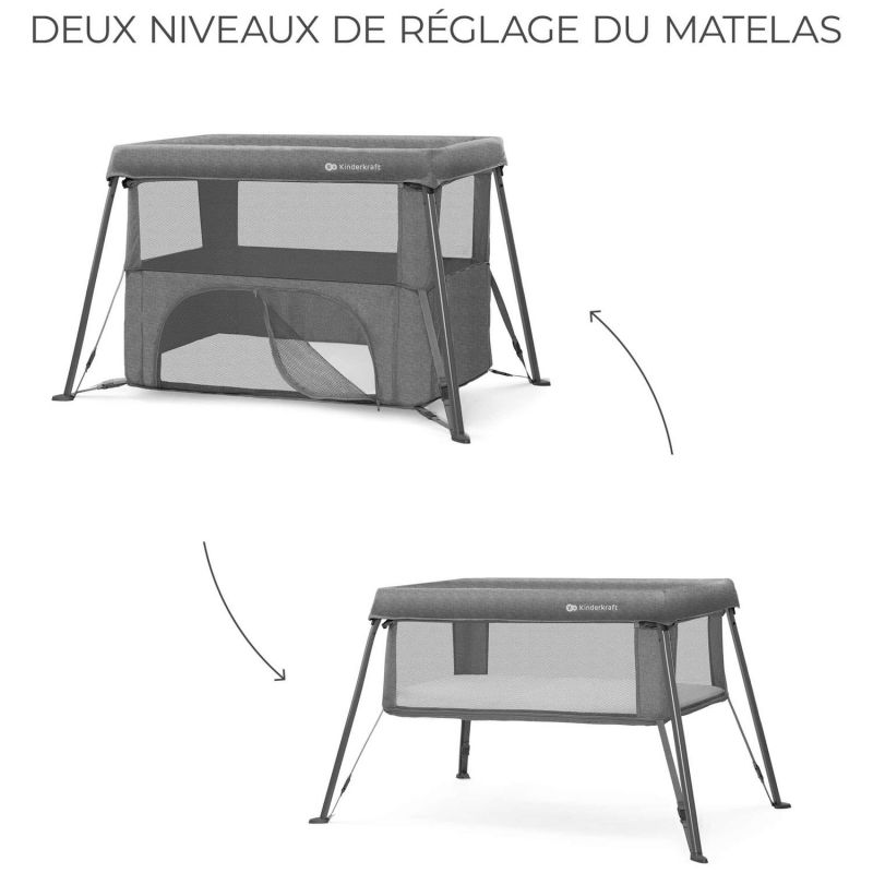 Lit bébé 3 en 1 Cami Grey Kinderkraft Produit 5