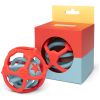 Lot de 2 balles sensorielles en silicone Orange et bleu Little L Packaging 4