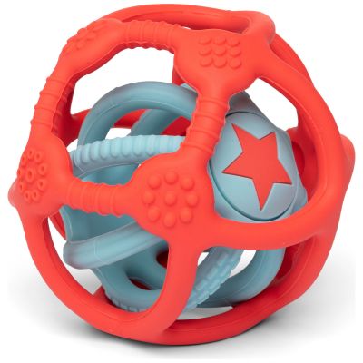 Lot de 2 balles sensorielles en silicone Orange et bleu Little L