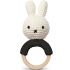 Hochet anneau de dentition Miffy noir - Just Dutch