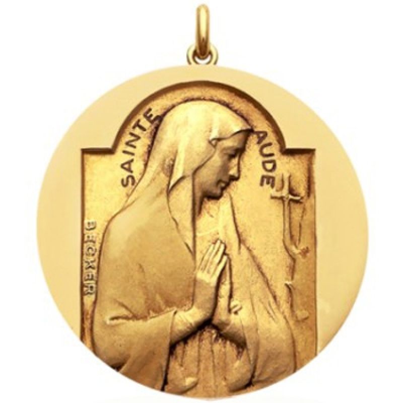 Médaille Sainte Aude (or jaune 750°) Becker
