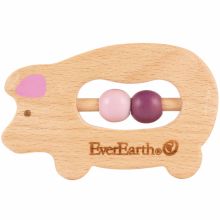 Hochet en bois cochon  par EverEarth