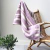 Serviette de plage rayée Parme personnalisable (70 x 140 cm) L'oiseau bateau Ambiance 4