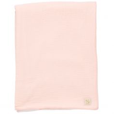 Couverture polaire et gaze de coton Pétale (75 x 100 cm)