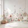 Papier peint panoramique Decor Alysse fleurs et oiseaux blanc (2m x 248 cm)  Lilipinso Ambiance 6