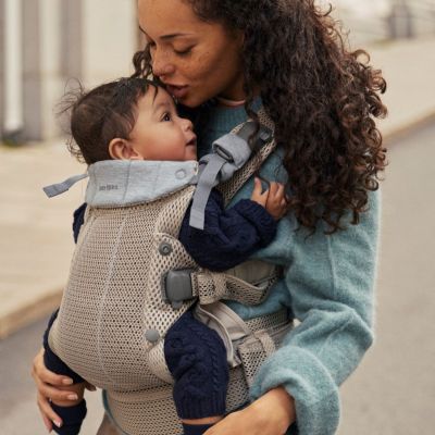 Porte-bébé Harmony 3D Mesh gris beige