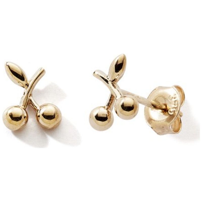 Boucles d'oreilles Cerise (or jaune 375°) Baby bijoux Produit 1