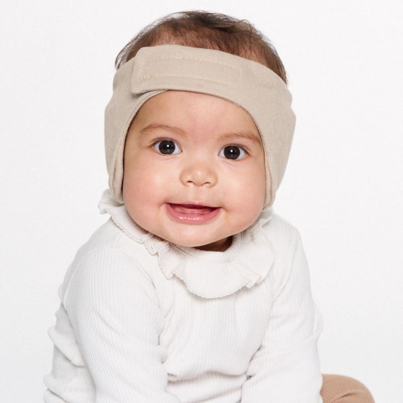 Bandeau de protection auditive pour bébé beige (0-6 mois) Dooky Ambiance 2
