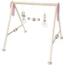 Arche de jeux avec jouets en bois rose  par Bass et Bass