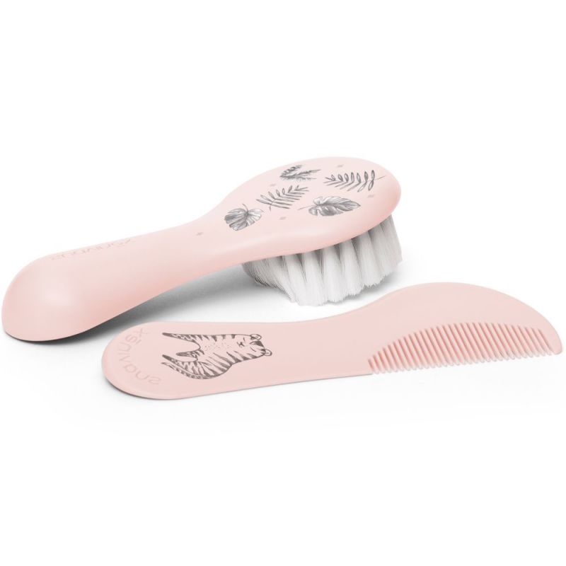 Peigne et brosse Hygge Baby tigre rose Suavinex