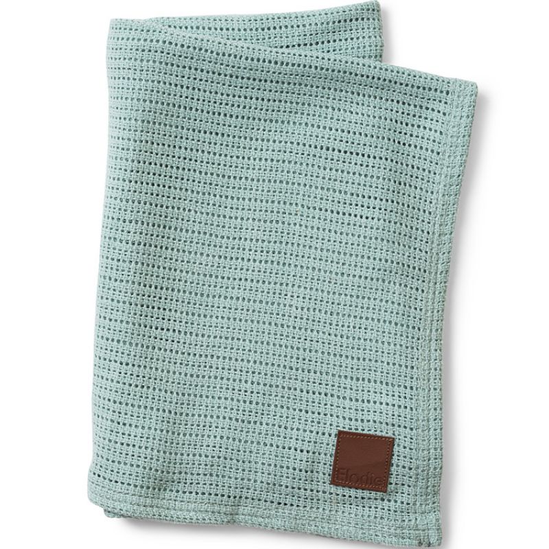 Couverture en maille de coton Aqua Turquoise (70 x 100 cm) Elodie Details