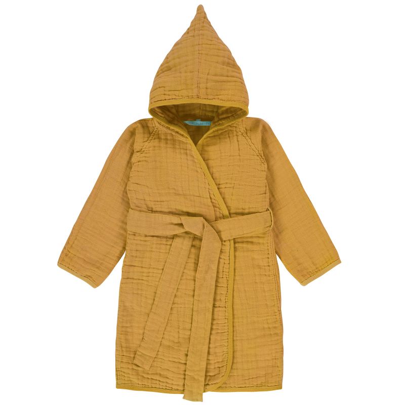 Peignoir en mousseline de coton moutarde (2-3 ans) Lässig