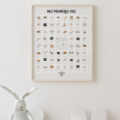 Affiche Mes Premières Fois Originale maman et papa (40 x 50 cm)  par Les Petites Dates
