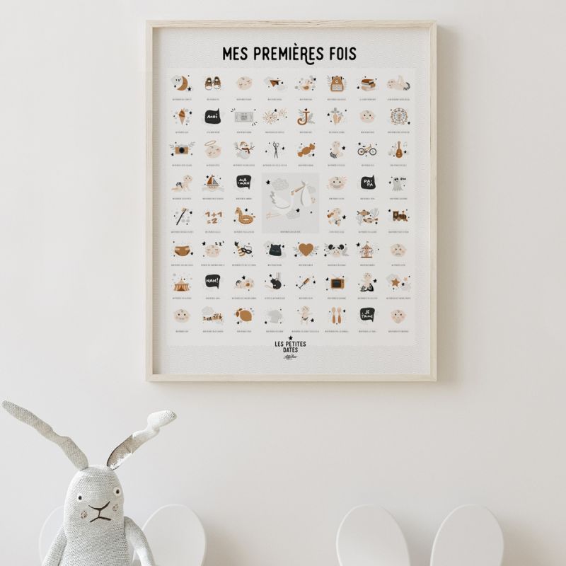 Affiche Mes Premières Fois Originale maman et papa (40 x 50 cm) Les Petites Dates Ambiance 1 grande taille