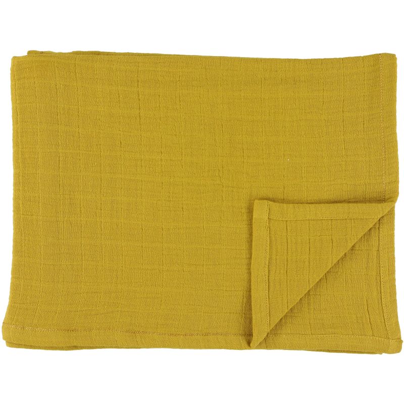 Lot de 2 langes en mousseline de coton Bliss Mustard (110 x 110 cm) Trixie
