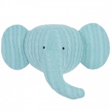 Trophée éléphant Cable turquoise (25 x 30 cm)  par Jollein
