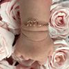 Bracelet chaîne La petite minuscule goldfilled rose (personnalisable)  par Padam Padam