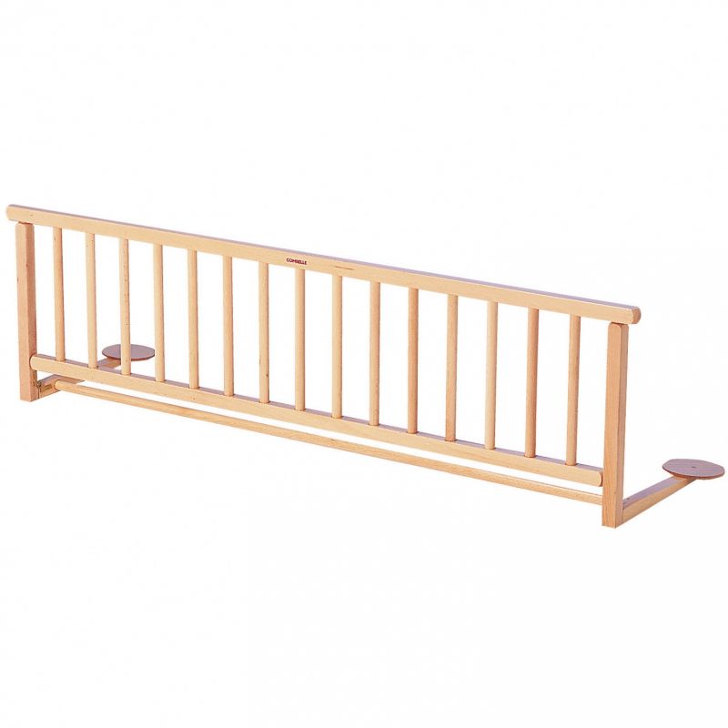 Barrière de lit en bois massif vernis naturel Combelle
